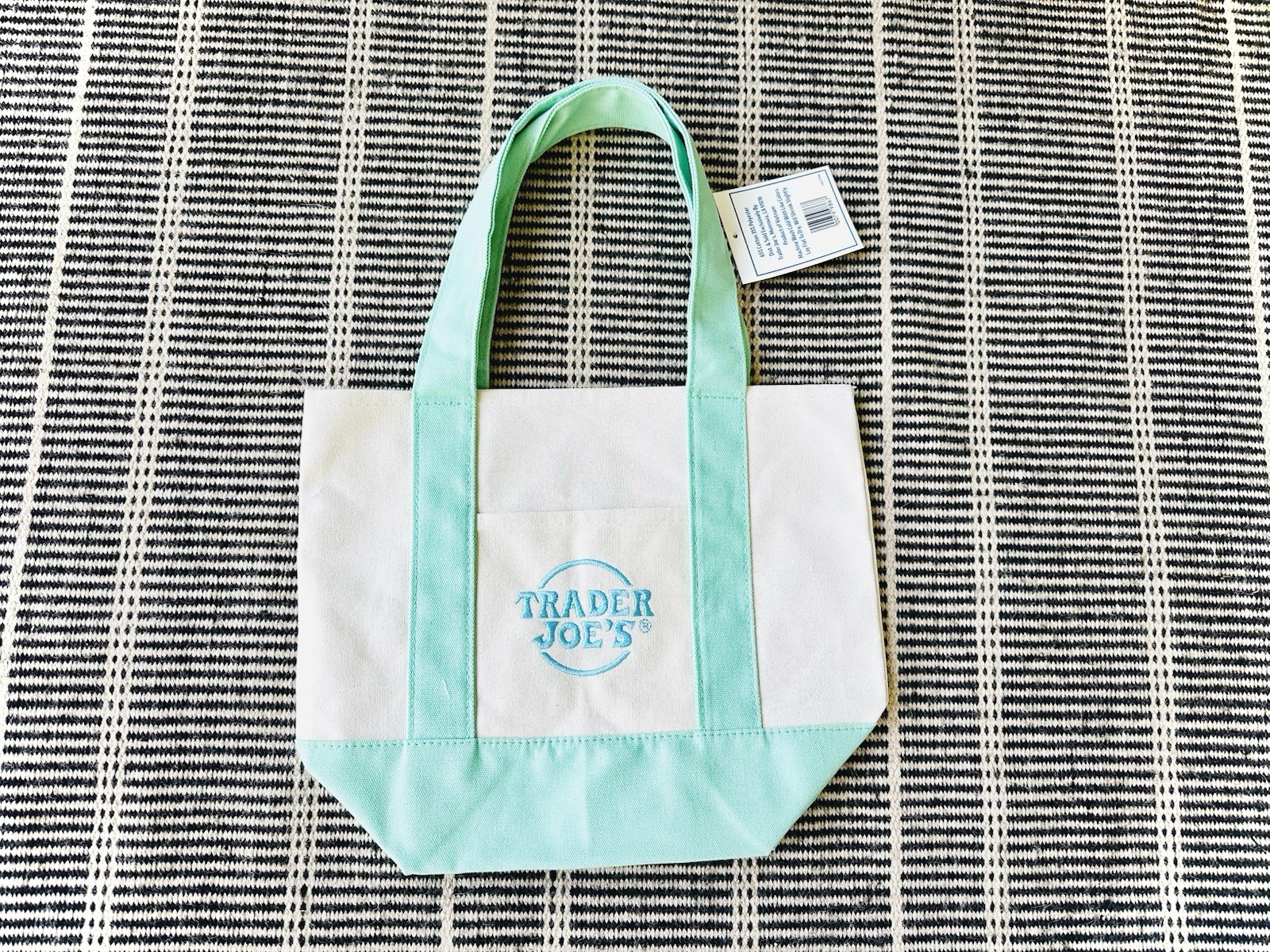 2025 Trader Joe’s Mini Canvas Tote Bags in Pastel Colors Full Set. 4 Colors