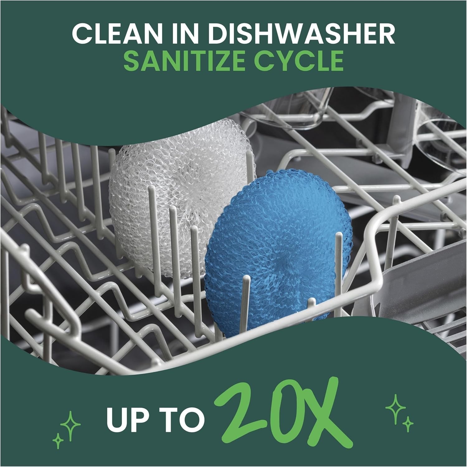 Scotch-Brite Non-Scratch Plastic Scrubbing Pads, Cleans Dishes 3 Scrubbing Pads.