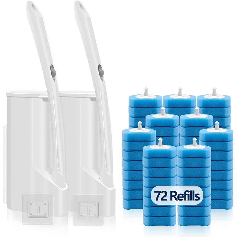 Toilet Cleaning System Kit W/ Wand & 72 Powerful Refills Multi-Surface New