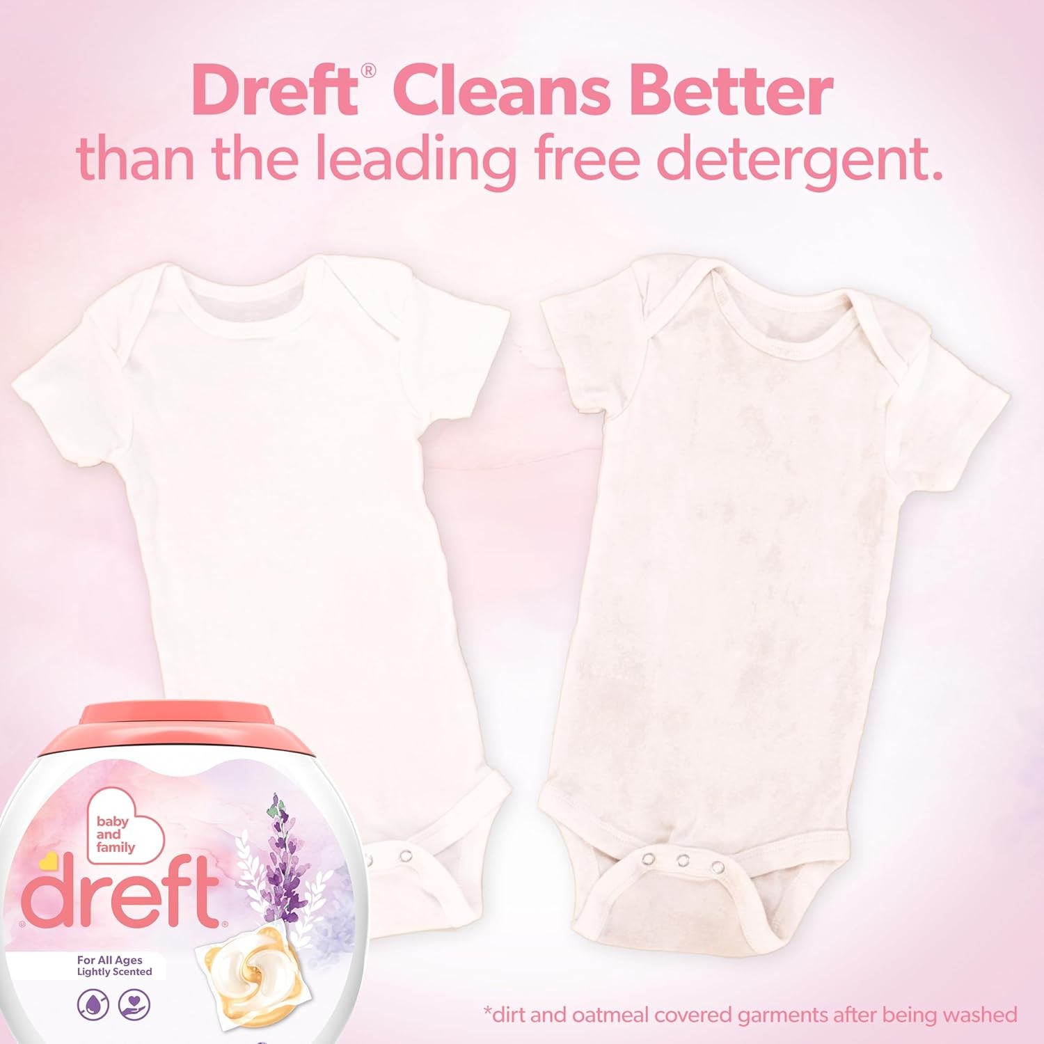 Laundry Detergent Pacs, Lightly Scented, Lavender, For Baby and Family, XL Pacs,