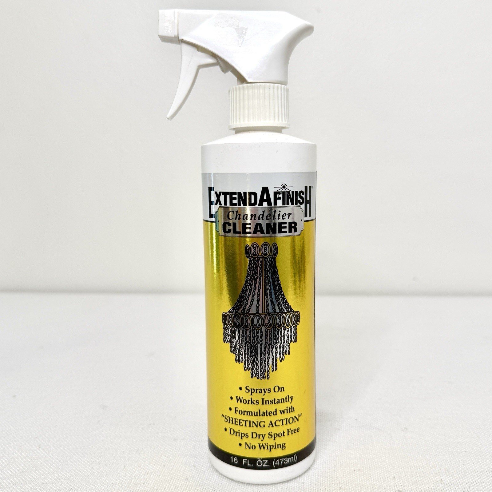Vintage Extend A Finish Chandelier Cleaner 16oz Drip Dry Glass Crystal Spray 95%