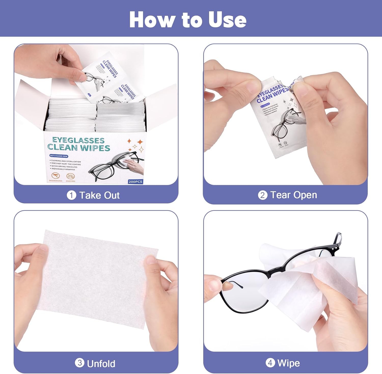 [] Lar Glasses Cleaner, Lens Wipes for Eyeglasses, Pre-Moistened
