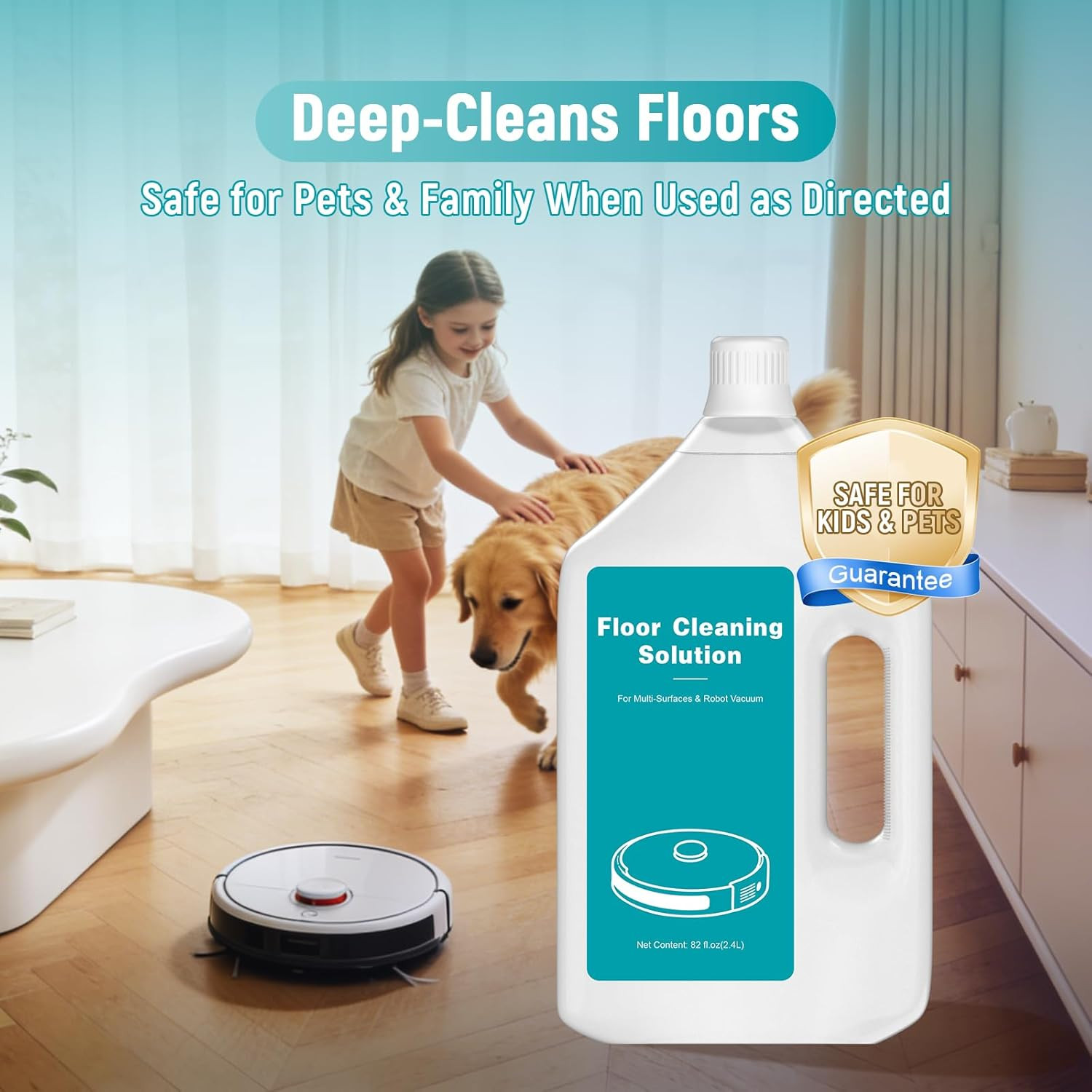 82 FL OZ/2.4 L Original Scented Floor Cleaning Solution Compatible with Dreame