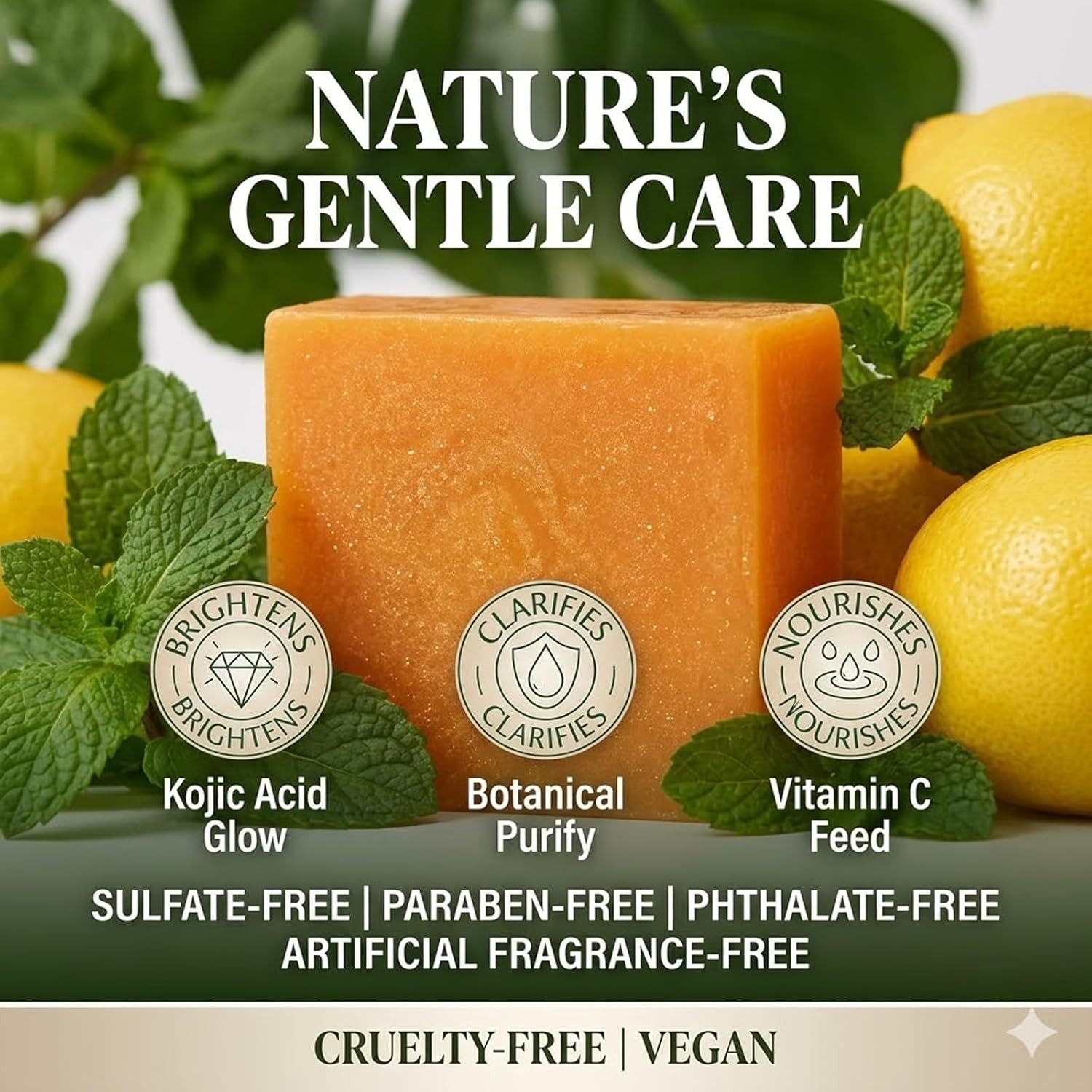 Soap, Upgraded Stem & Soul Turmeric Lemon Soap Bar For Dark Spots, Support