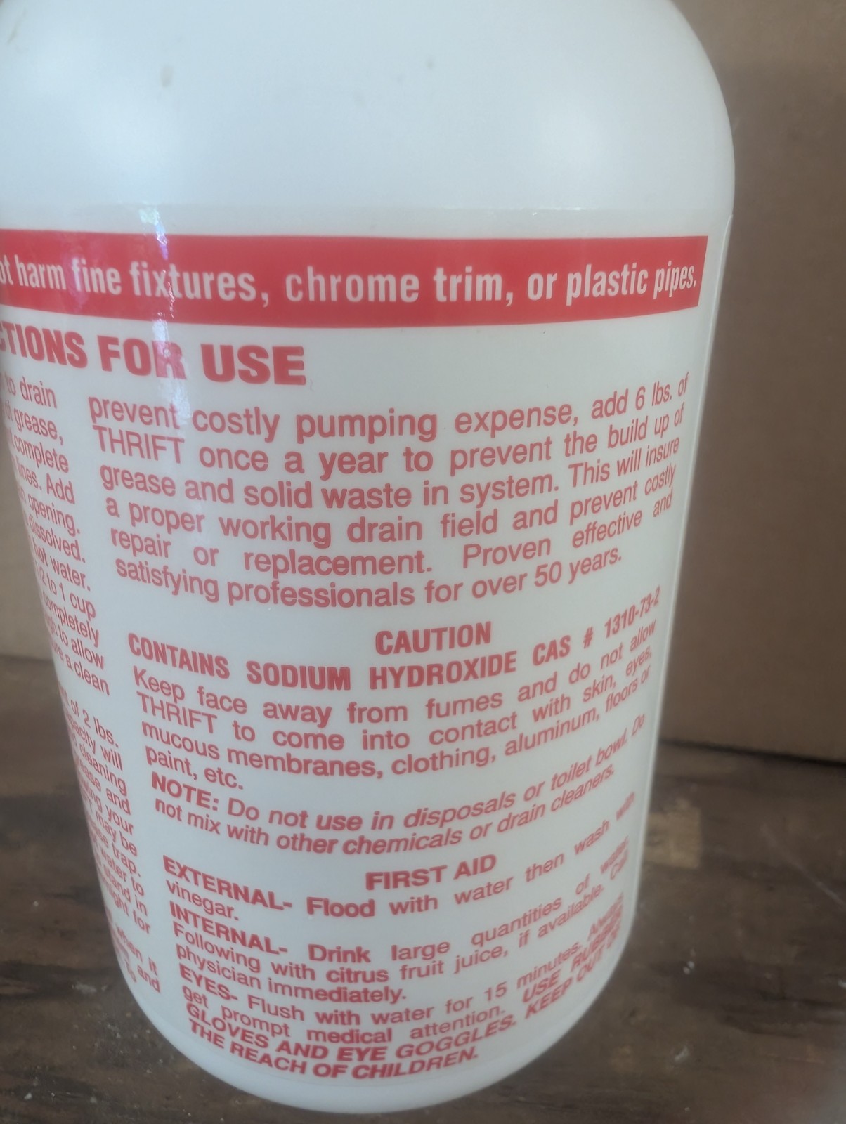 Thrift Marketing GIDDS-TY-0400879 T-200 Drain Cleaner 2 lb , White