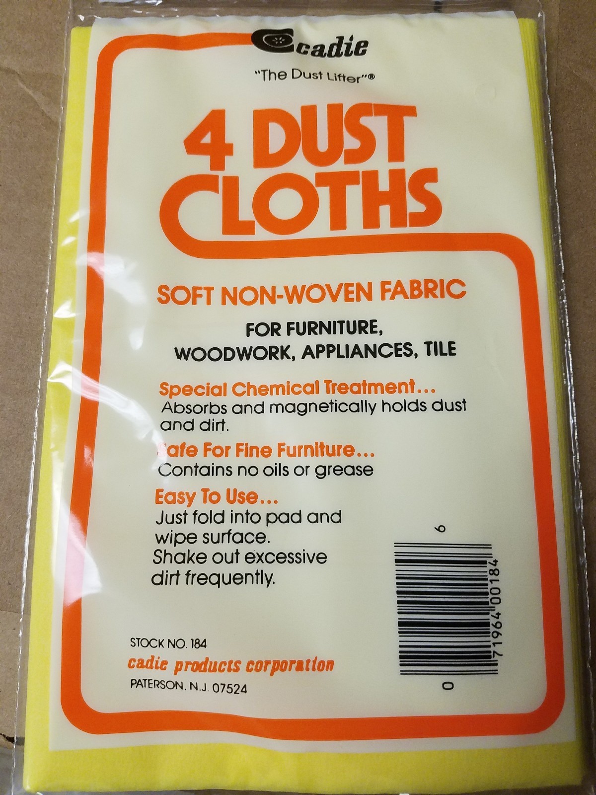 Economical Dust Cloths Pre-Treated Dusting Fabric for Furniture 3 Pack! By Cadie
