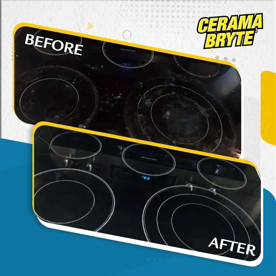 Combo Kit Pads & Removes Tough Stains Cooktop and Stove Top Cleaner for Glass…