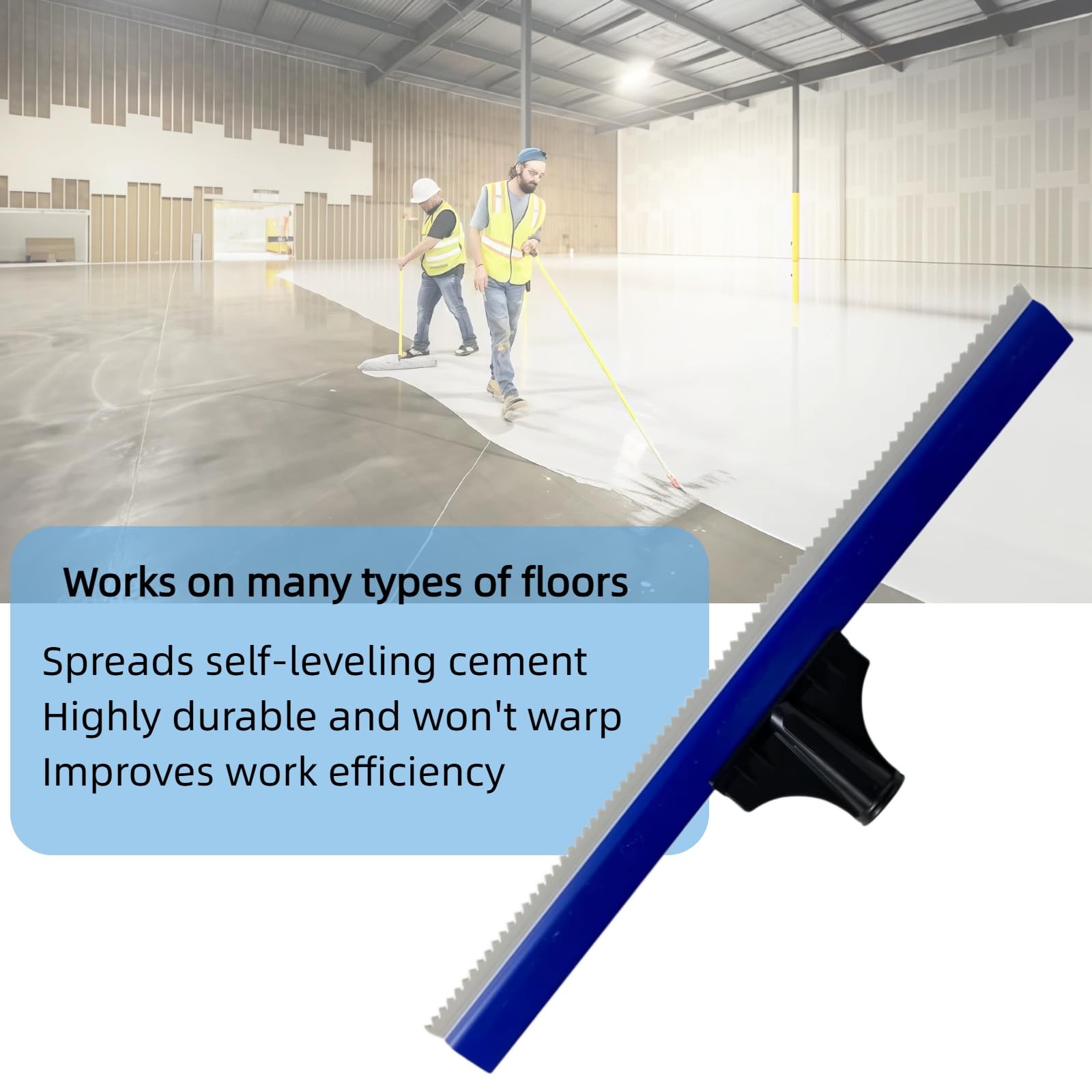 16 Inch Teeth Notched Squeegee, Epoxy Floor Squeegee with 0.16 Inch Teeth for…