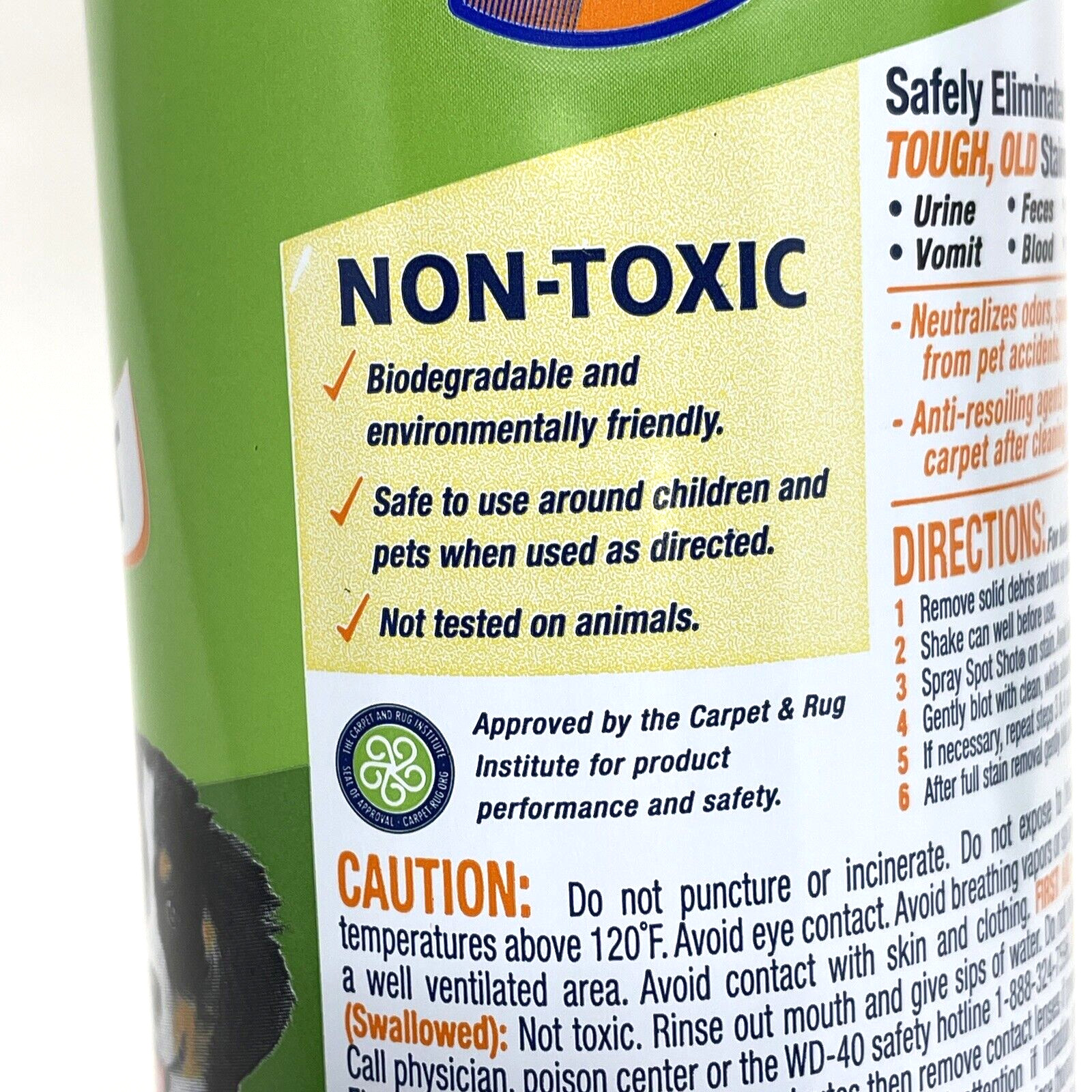 2 Spot Shot Non-Toxic Pet Instant Carpet Odor & Stain Remover 14 oz Aerosol NEW