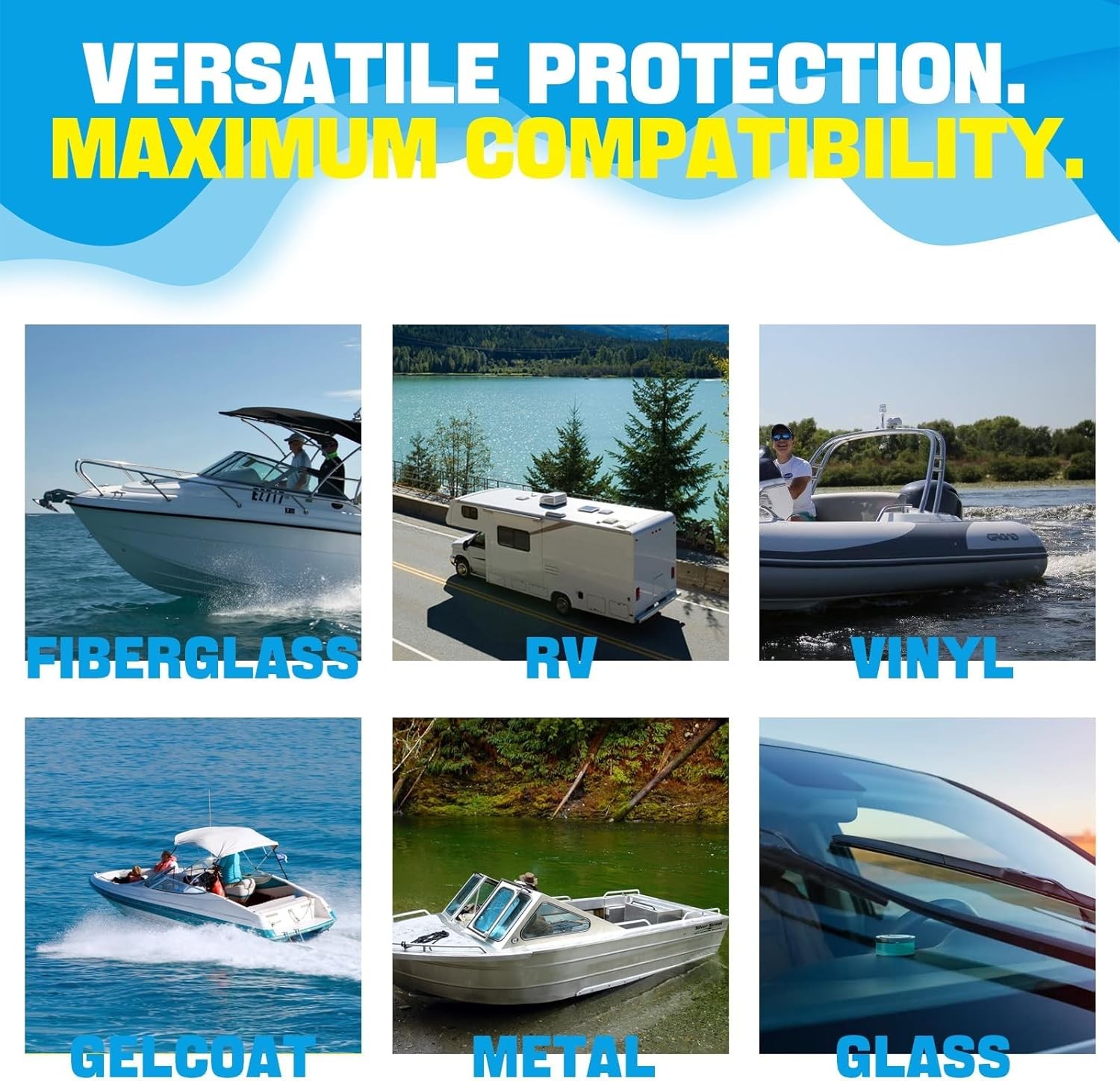 Marine Ceramic Coating For Boats – Rv Wax With Uv Protection For Fiberglass | Uv