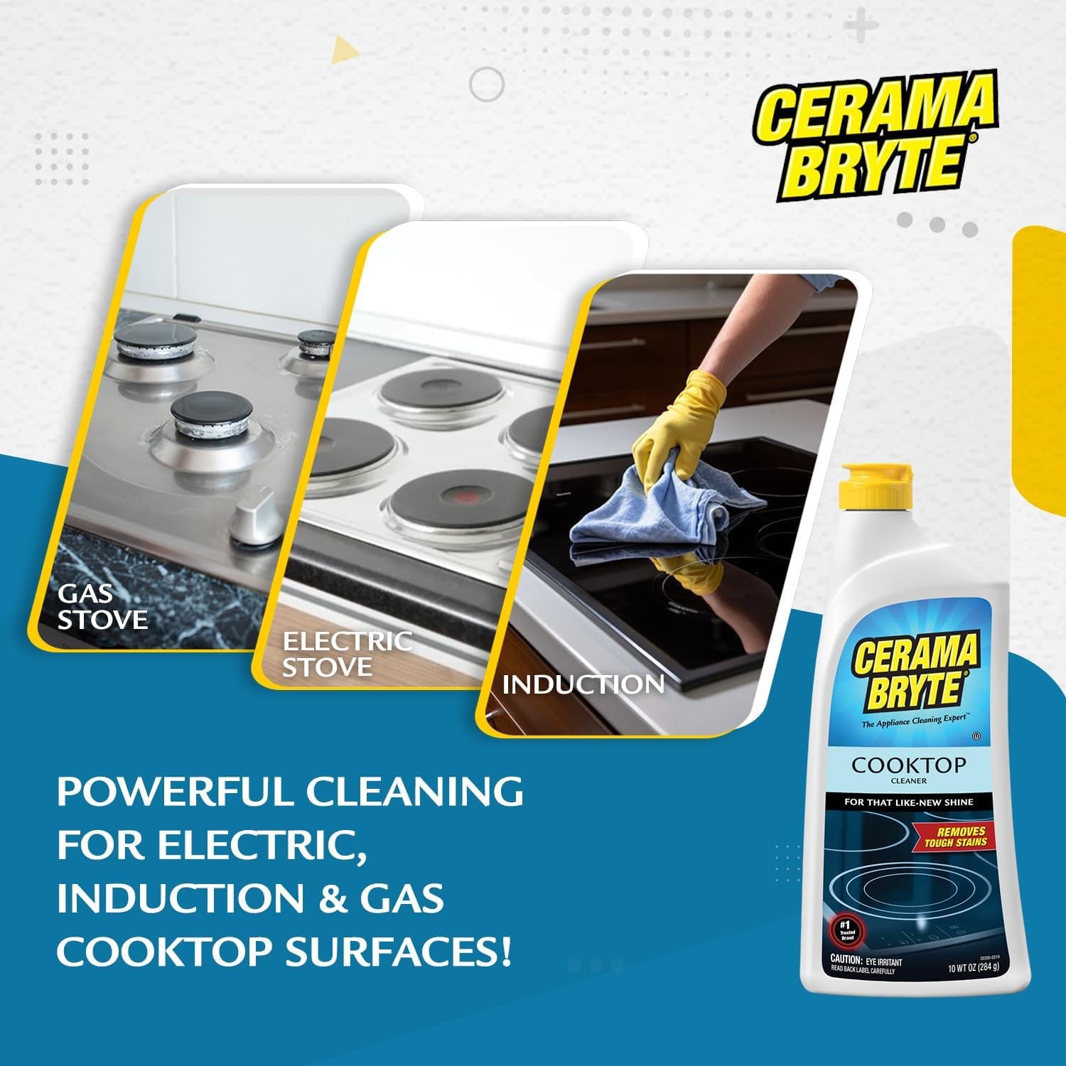 Combo Kit Pads & Removes Tough Stains Cooktop and Stove Top Cleaner for Glass…