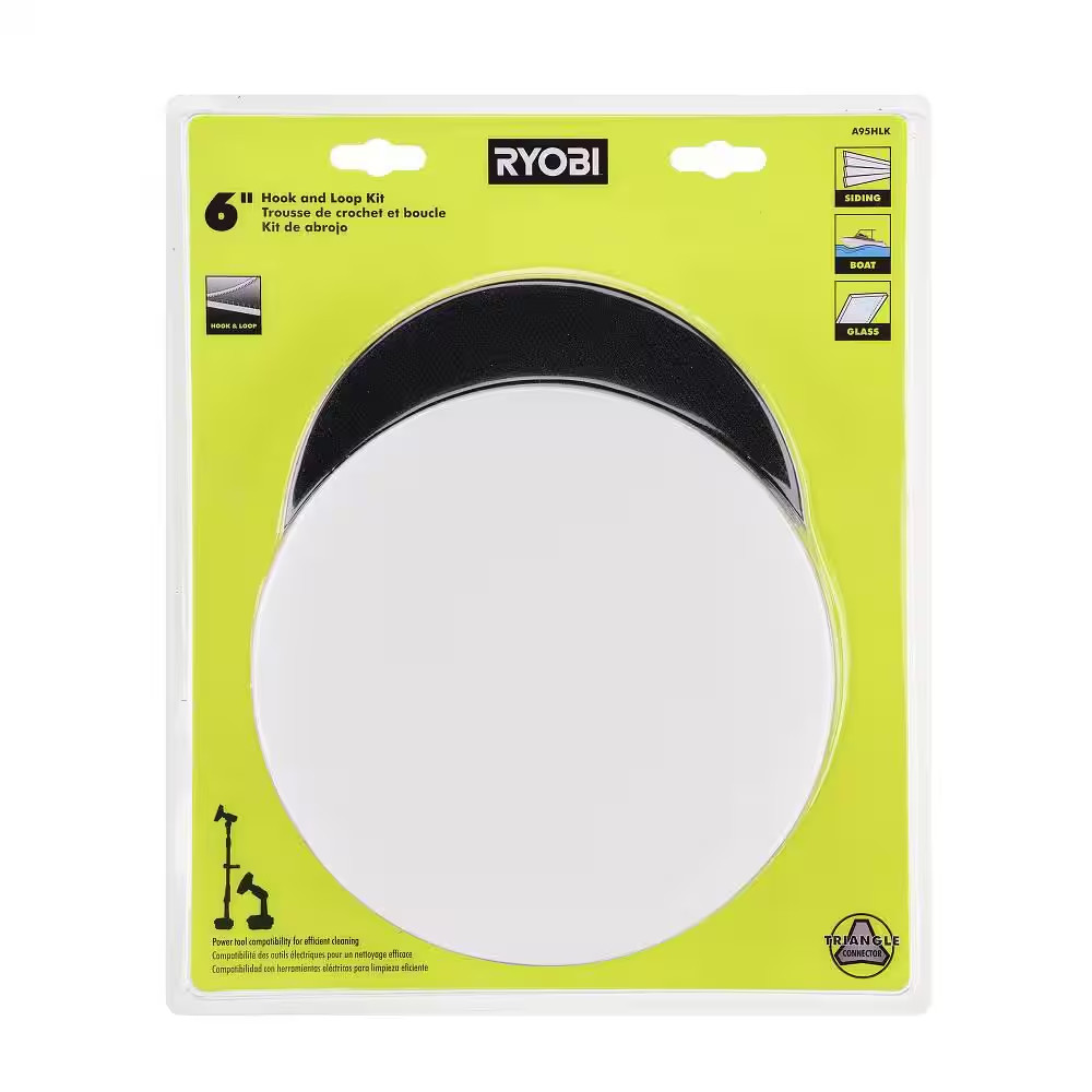 6 In. Hook and Loop Kit for RYOBI P4500 and P4510 Scrubber Tools