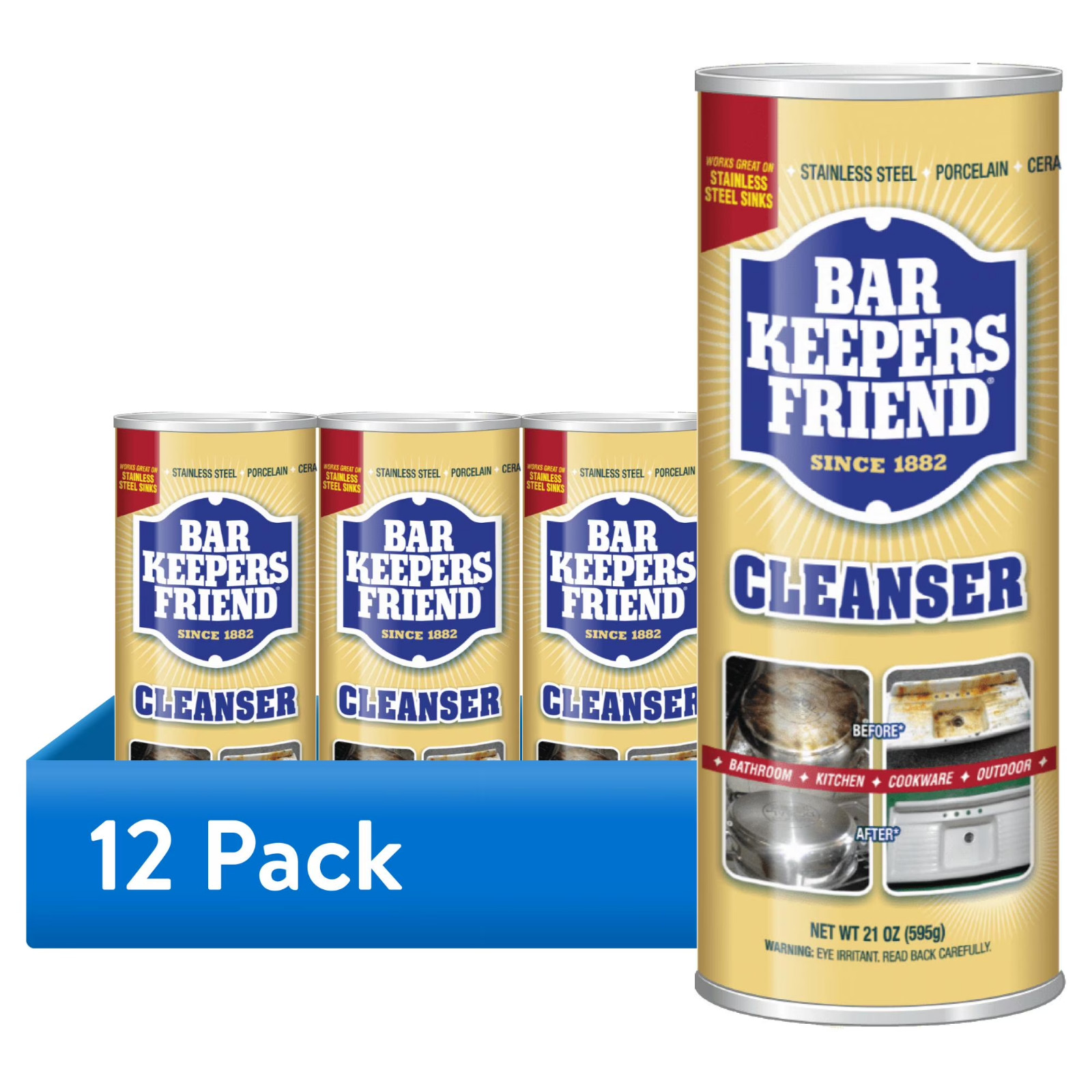 Bar Keepers Friend 21-oz Powder All-Purpose Cleaner Polish Cleanser Home Kitchen