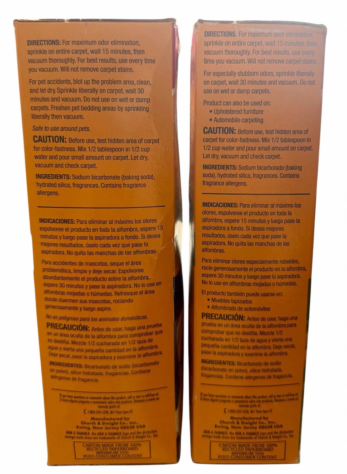 Arm & Hammer Carpet Odor Eliminators – 2 OF PACK 42.6 oz 30.0 oz