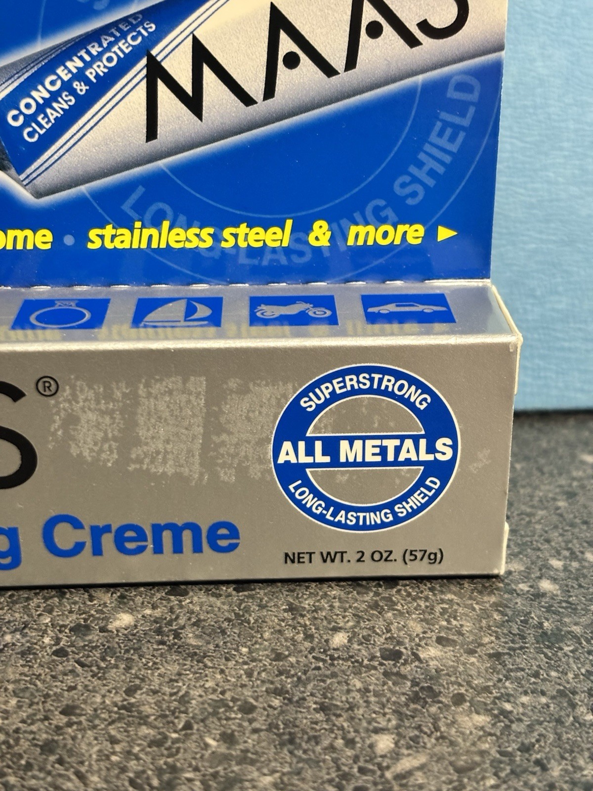 MAAS Concentrated A Fine Polishing Creme for All Metals 2 oz Tube Mostly Full
