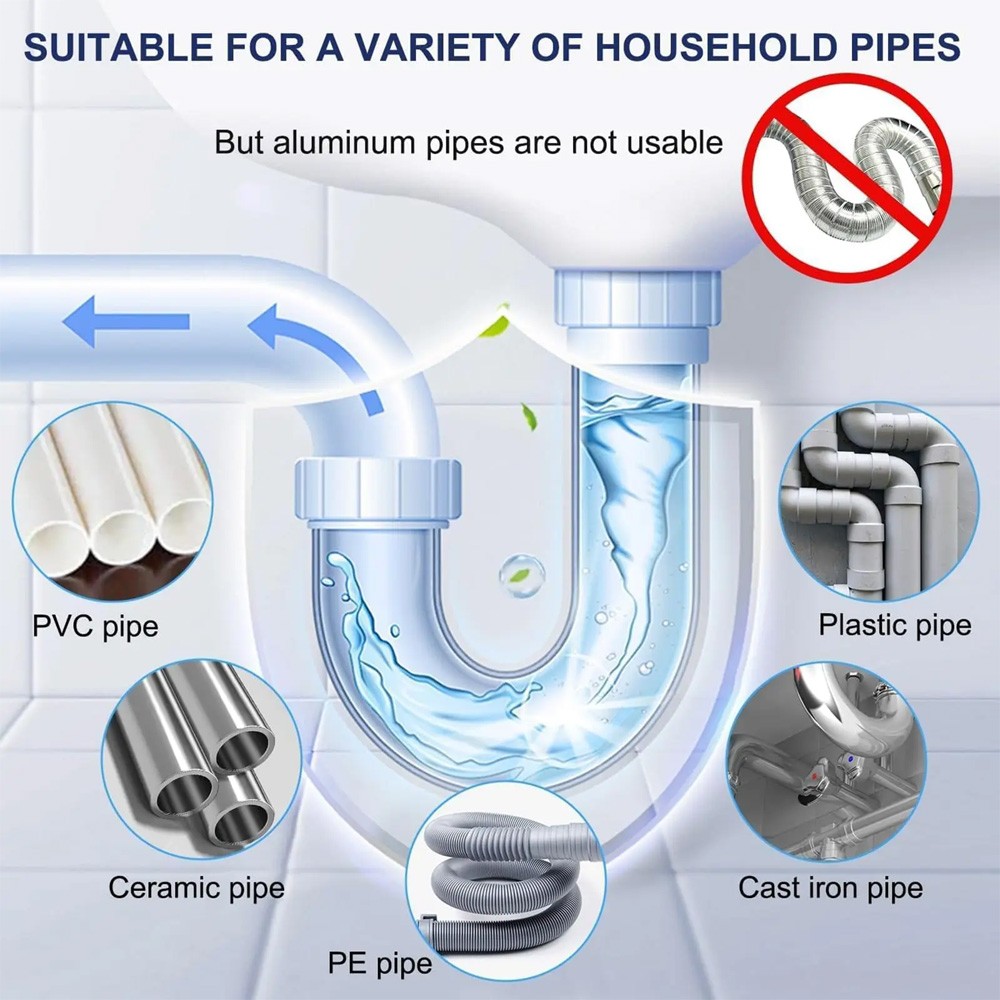 Sink Drain Cleaner Powerful Pipeline Unclog Agent Heavy Duty Toilet Tub Cleaner