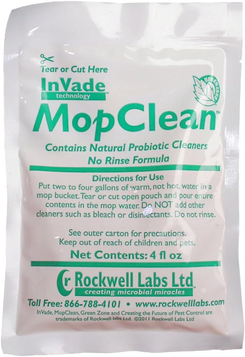 Rockwell Invade Mop Clean Microbial Solution – 1 Box (32-4 Fl. Oz. Packets)