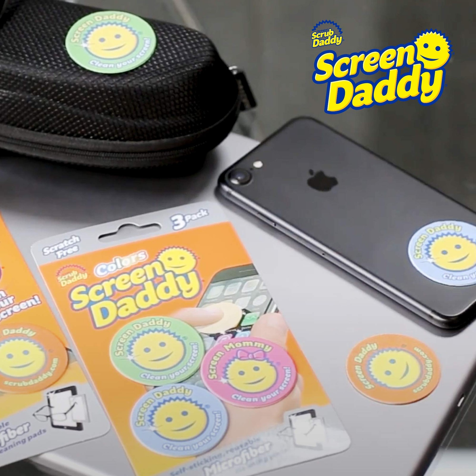 , Screen Daddy – Multi-color, Multi-use Microfiber Cleaning Pads for Electron…