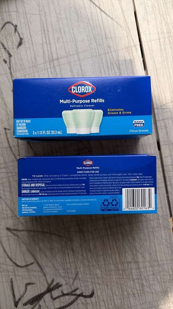 (3 Pack) Clorox Multi-Purpose Concentrate Refills, 3ct x 1.125oz, Citrus Grove