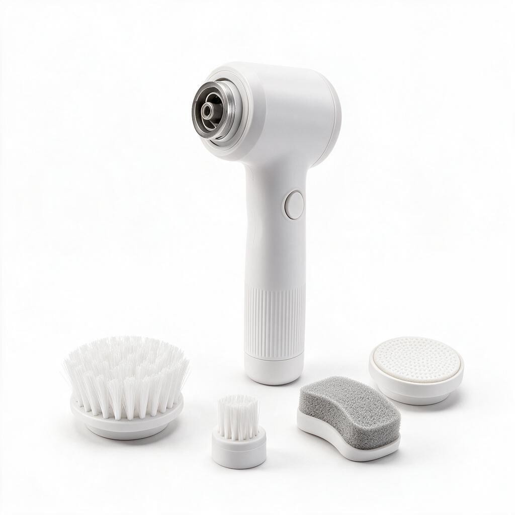 Electric Spin Scrubber Cleaning Brush Cordless Kitchen Bathroom Tile Sink Cleane