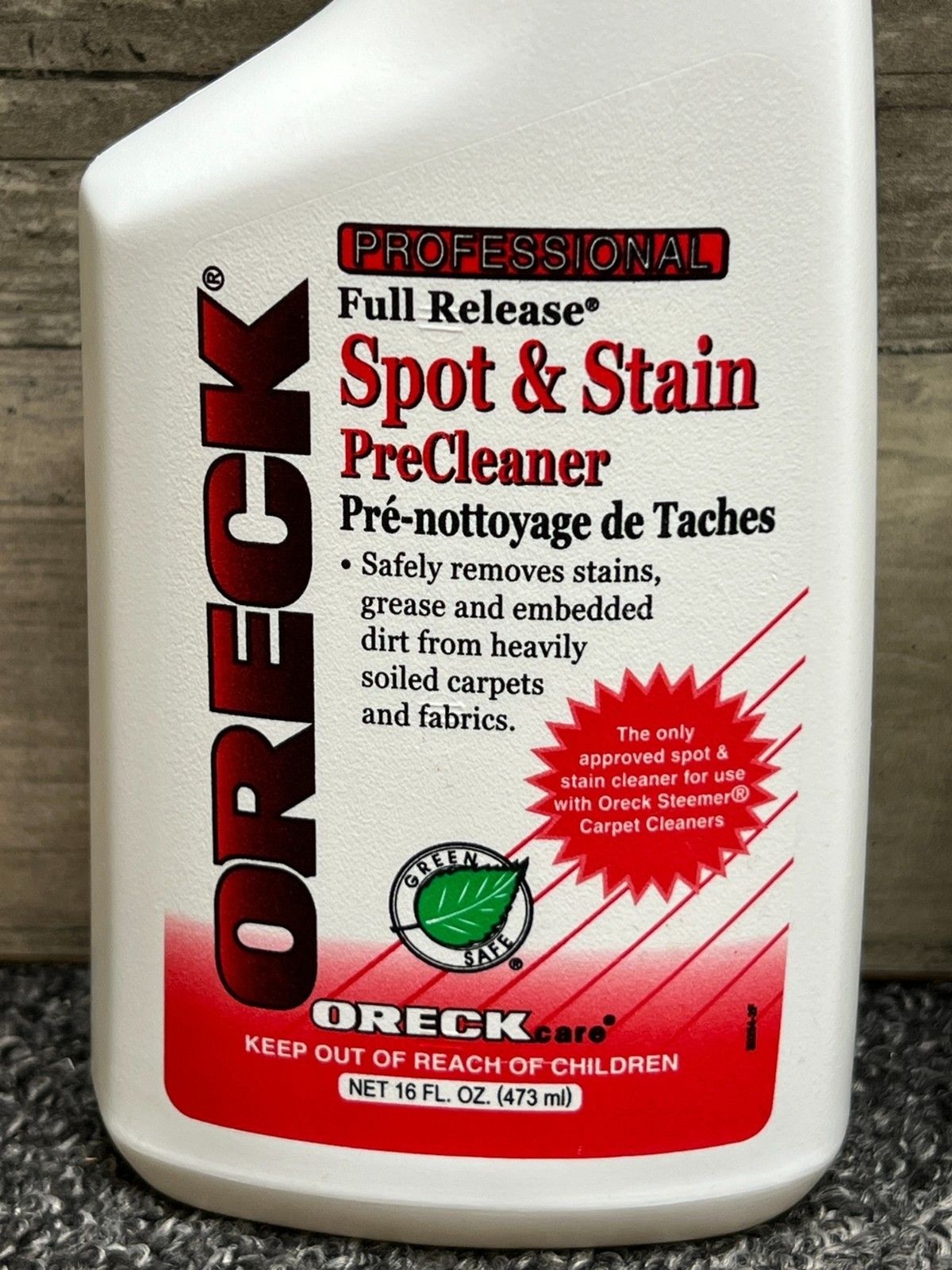 Oreck Professional Full Release Spot & Stain PreCleaner Two 16 oz Bottles – New!