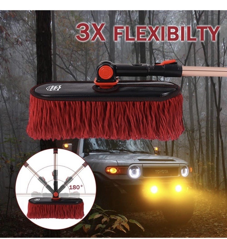 Car Duster Exterior Scratch Free,Soft Car Brush Kit for Car,Truck,Suv,Rv and Mot