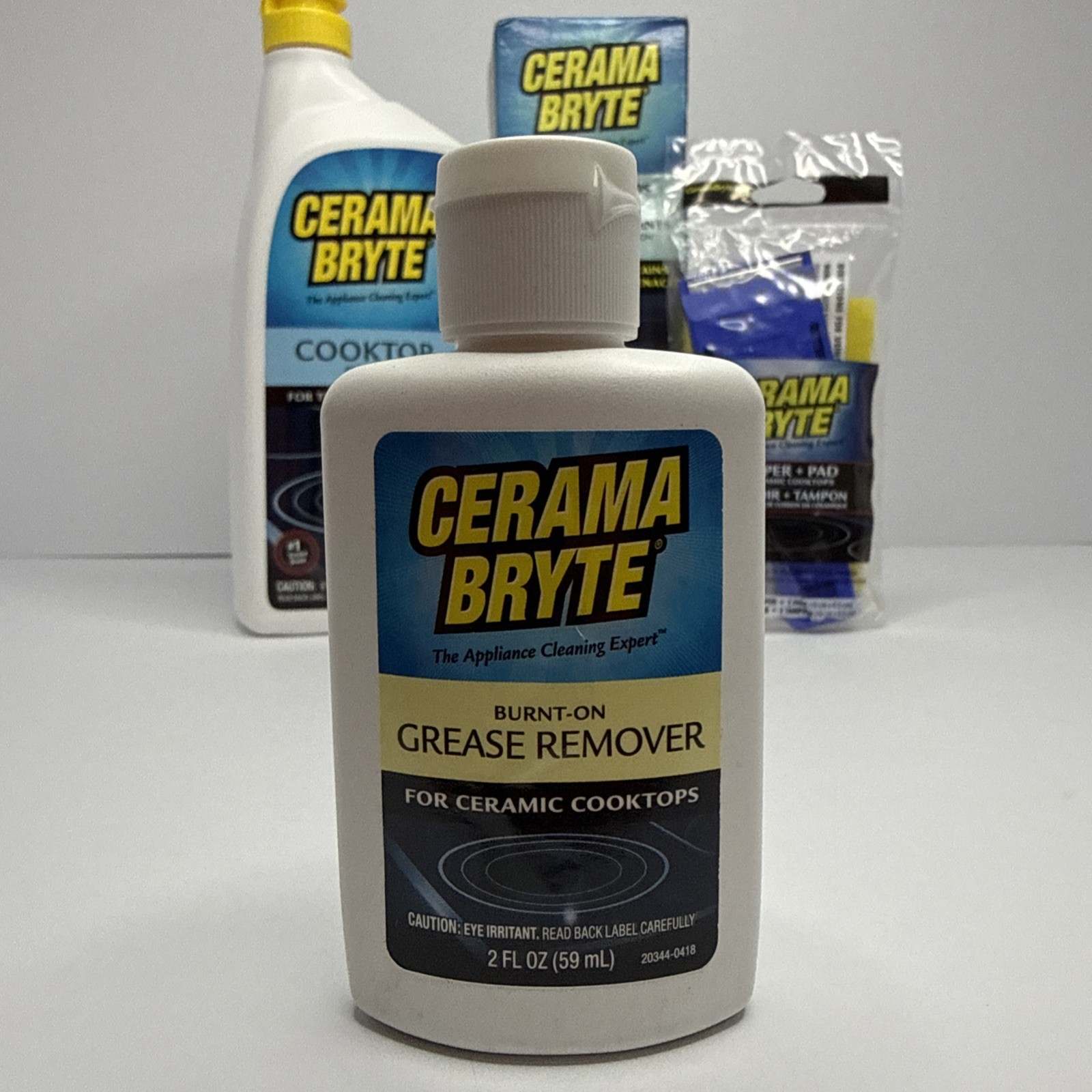 Cerama Bryte Stovetop Cleaner Kit, Cooktop Cleaner, Scraper & Pads
