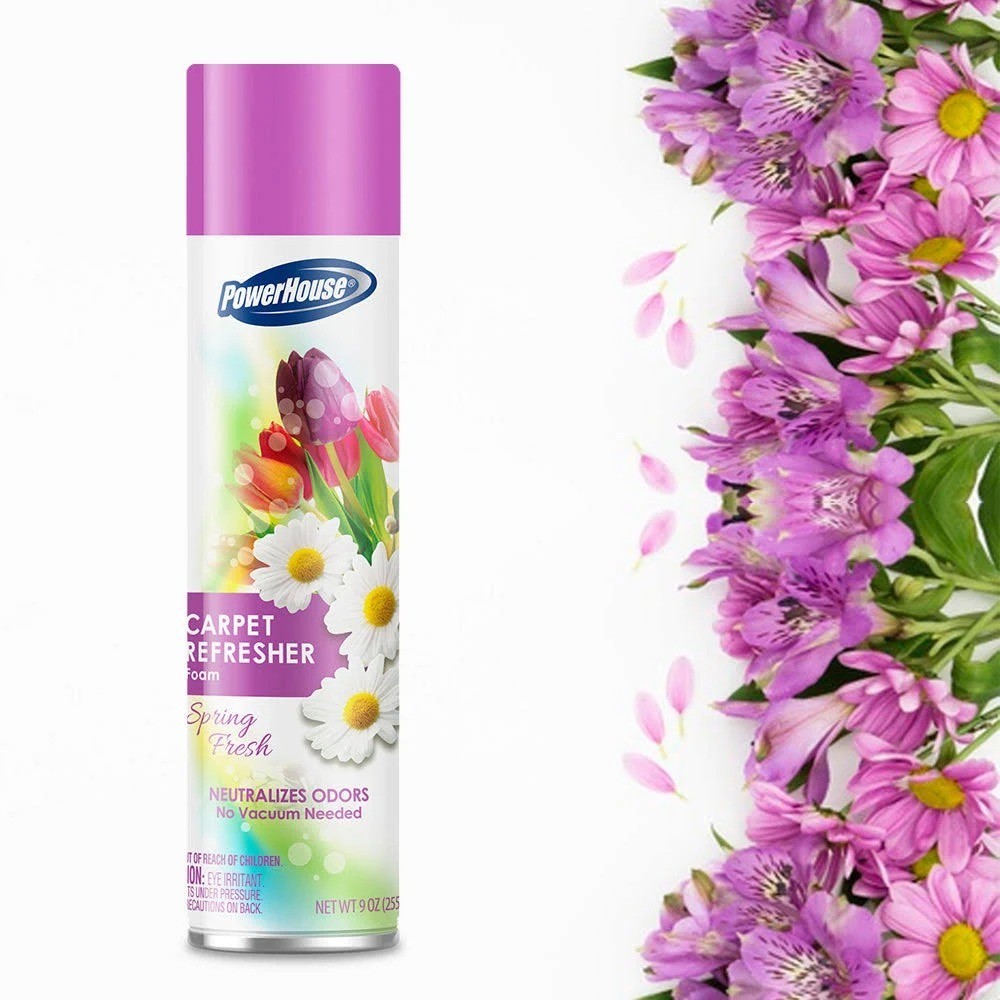 12 PowerHouse Carpet Refresher Foam Eliminates Odors Spring Fresh Each 9 oz