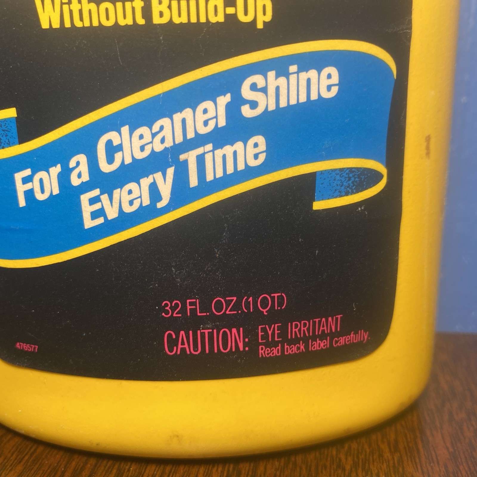 VINTAGE Johnson BRITE For No Wax Floors 32 fl oz Bottle – 1982 Cleaner, 60% Full