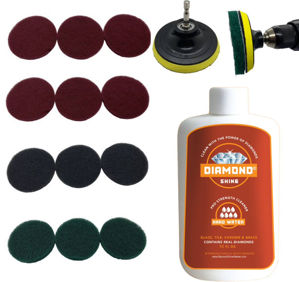 Diamond Shine Professional Hard Water Cleaner & Stain Remover 14 Piece Combo