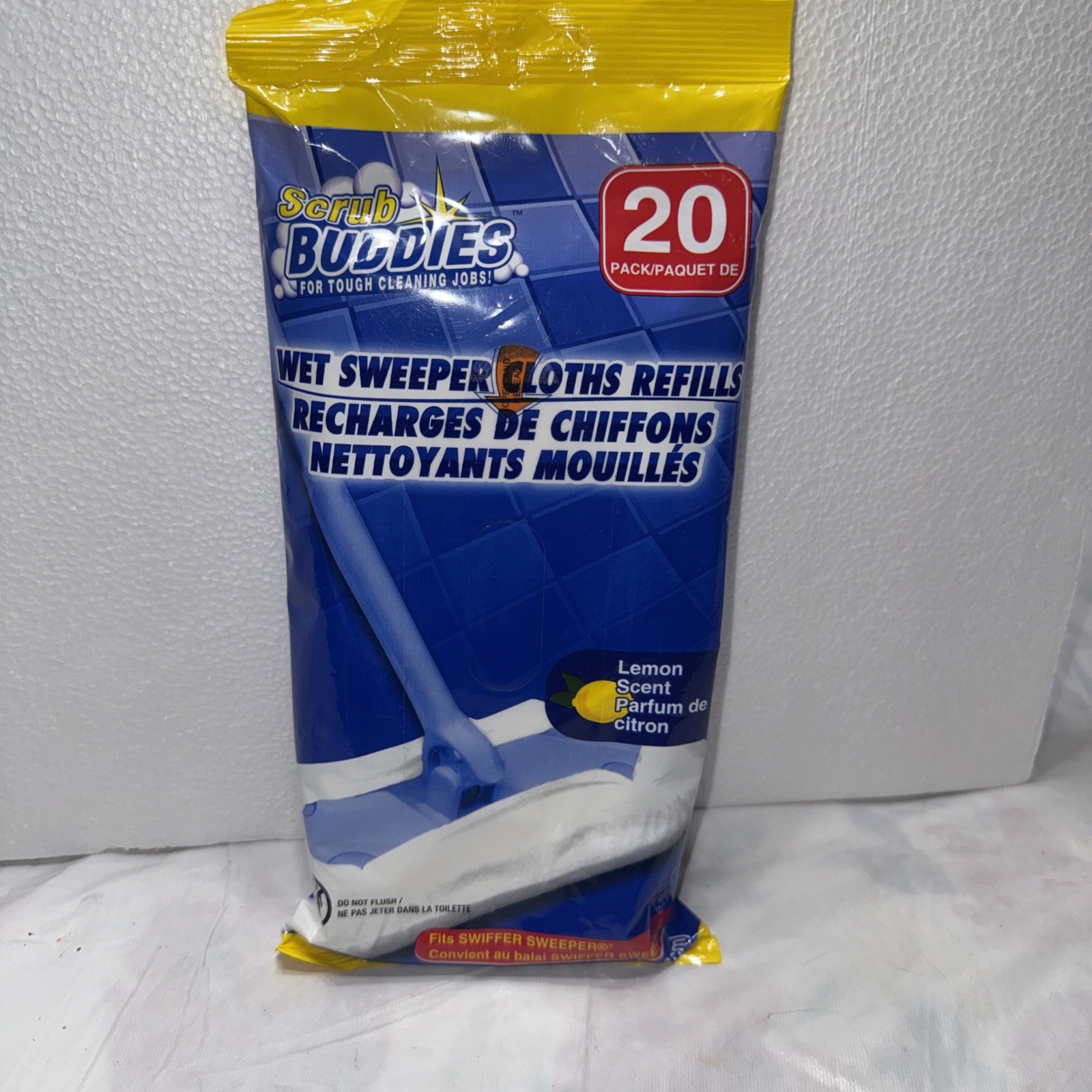 SCRUB BUDDIES Wet Sweeper Refill Cloths Fit Swiffer 8″x11.5″ 20 Cloths(63)