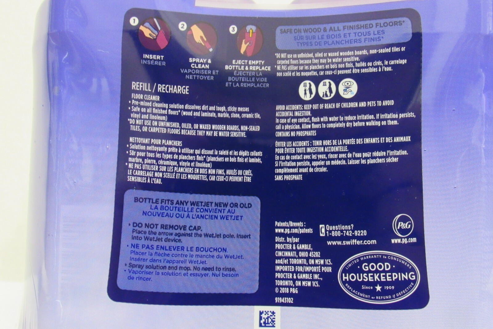 Swiffer Wet Jet Floor Cleaner Lavender Febreze 2 Pack New