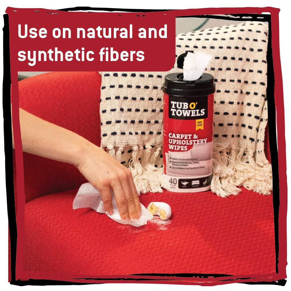 40 Count Heavy Duty Tough Stain Remover Wipes for Carpet and Upholstery
