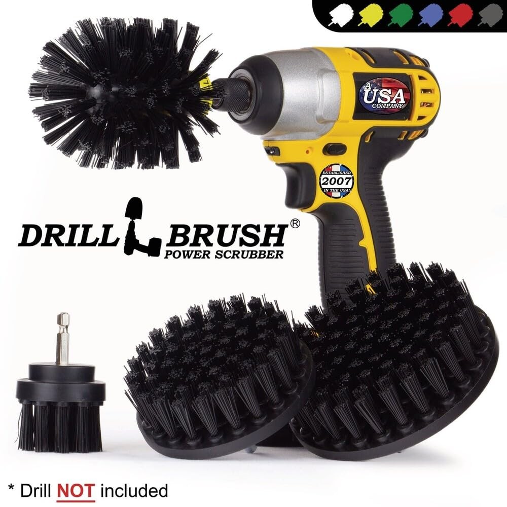 BBQ Grill Cleaning Kit – Safe Nylon Grill Brush | Drill Brush Set – Ultra Sti…