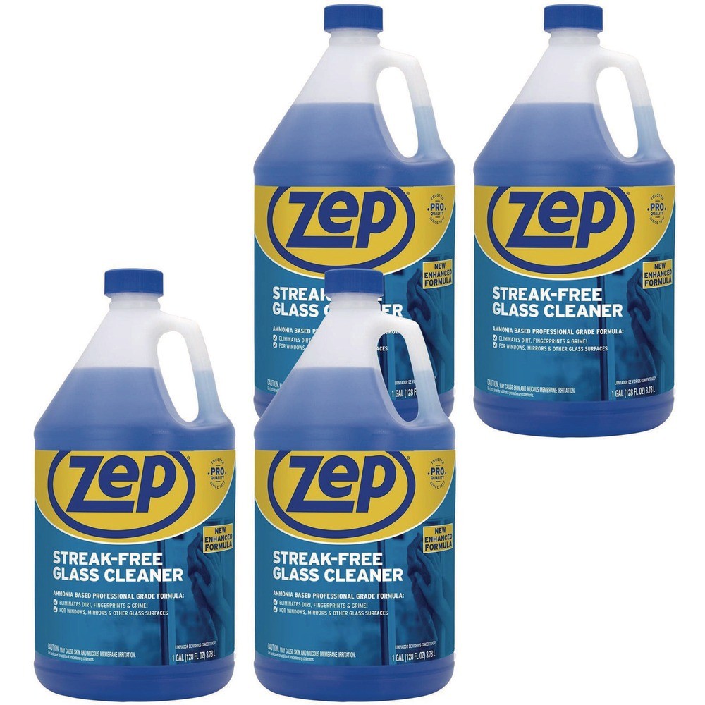 Zep Commercial ZU1120128CT 1 gal. Streak-Free Glass Cleaner – Pleasant (4/CT)