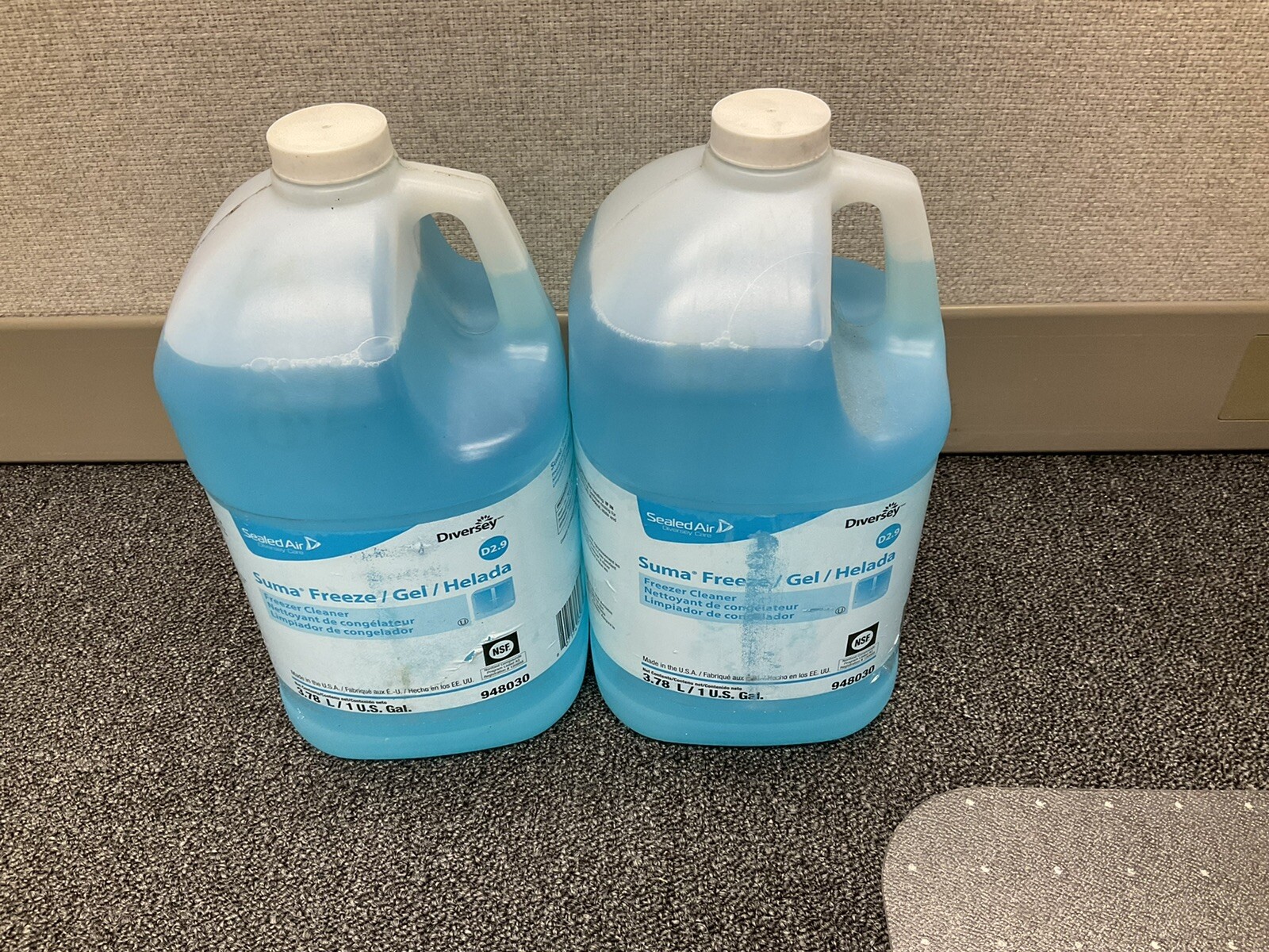 Diversey 948030 Freezer Floor Cleaner,1 Gal.,Blue (LOT2)