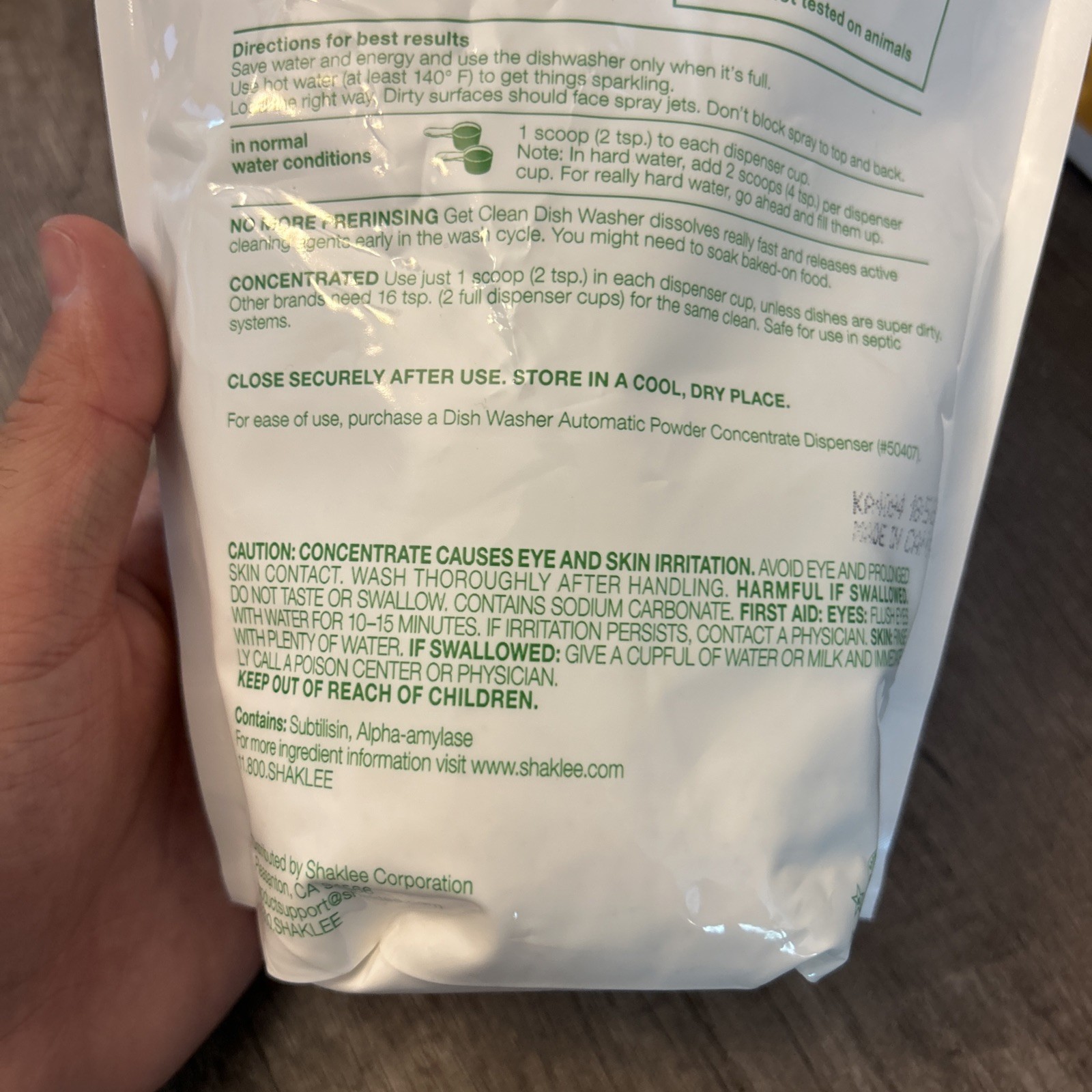 Shaklee Get Clean Dish Washer Automatic Powder Concentrate 2lb LOT OF 3