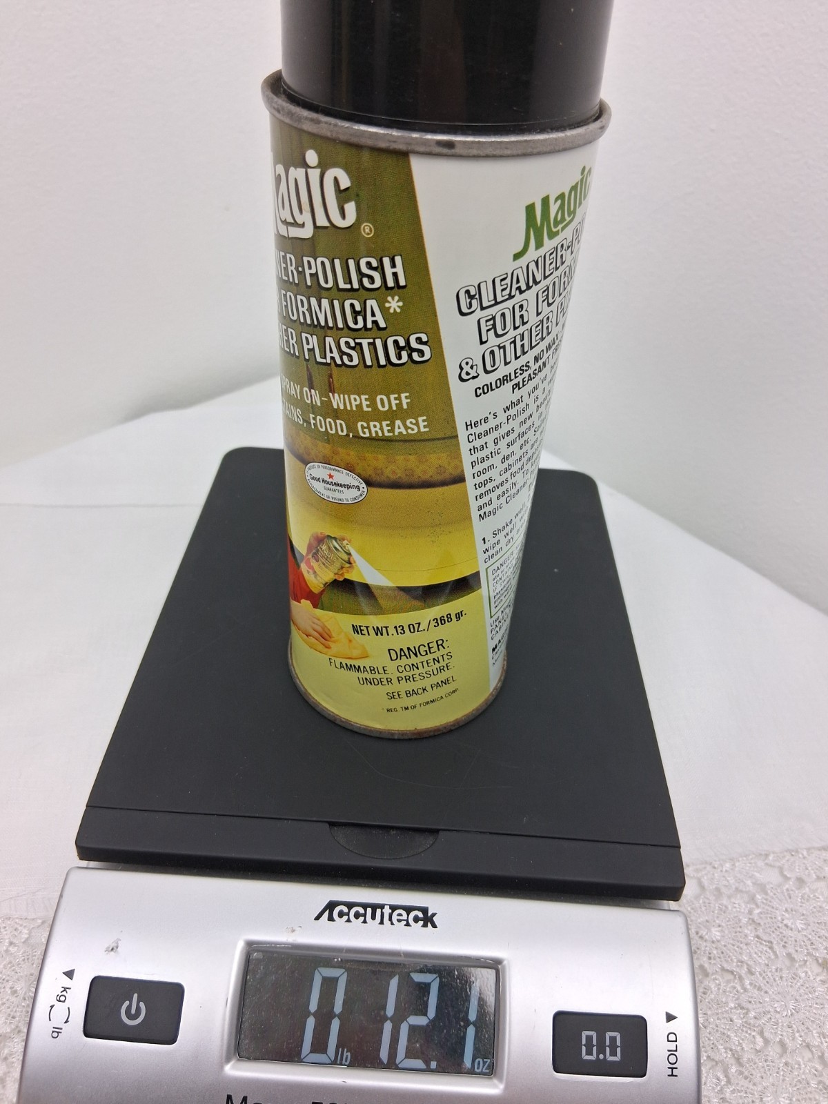 Vtg Magic Cleaner Polish Formica 13 Oz Can Good Housekeeping 1950’s Graphics 75%