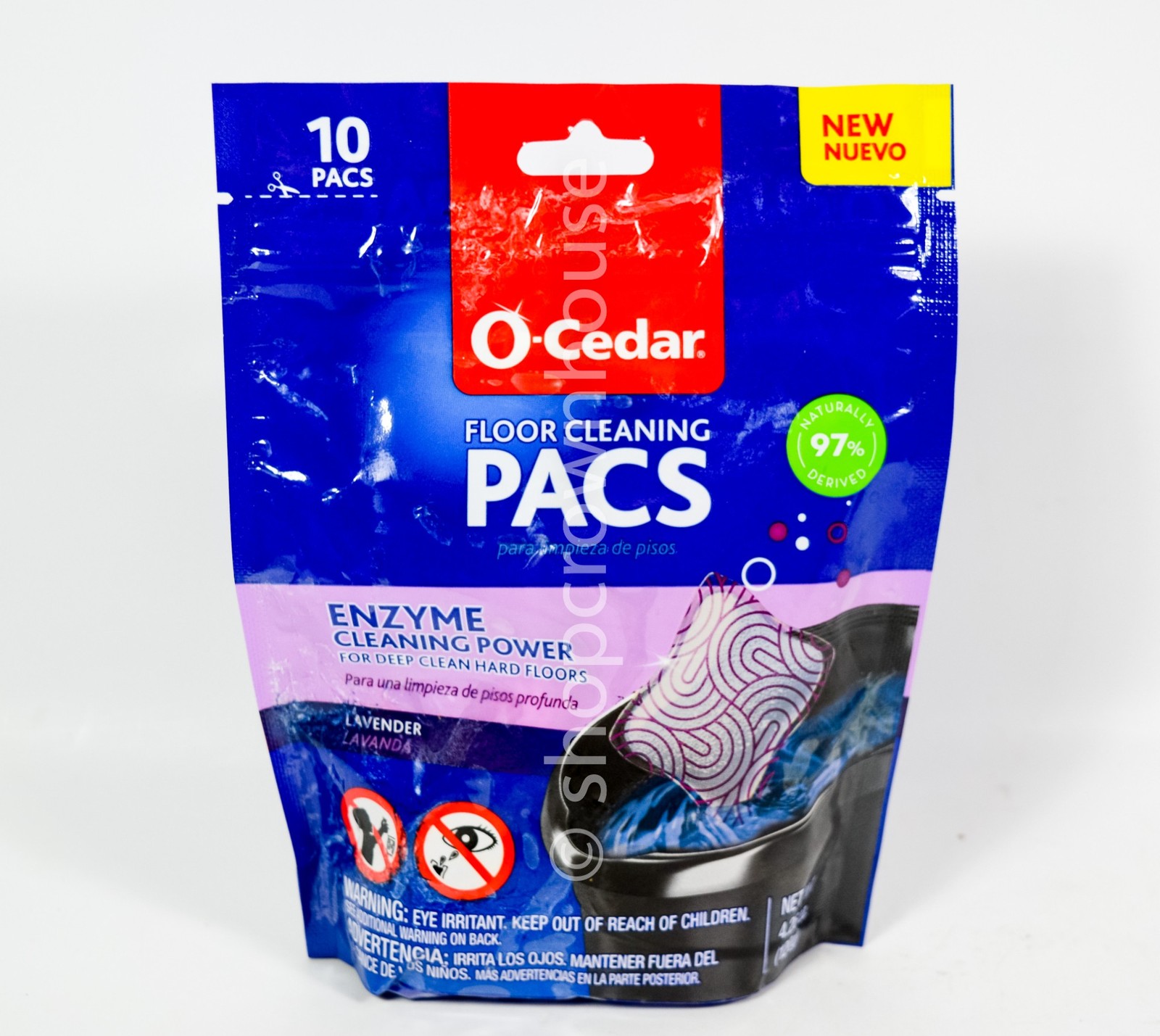 2 O-Cedar PACS Hard Floor Cleaner, Lavender Scent 10 Count = 20 total