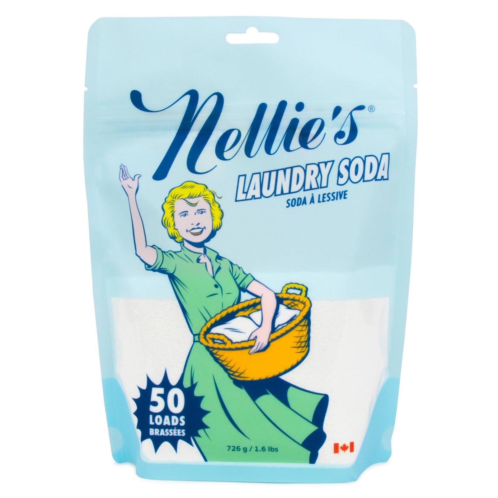 Nellie’s All-Natural Laundry Detergent 50 Load 1.7 lb (Pack Of 12)