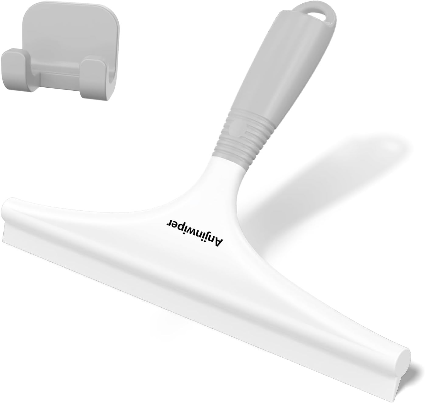 Silicone Shower Squeegee with Hook, Bathroom Squeegee for Shower Glass, Squeegee