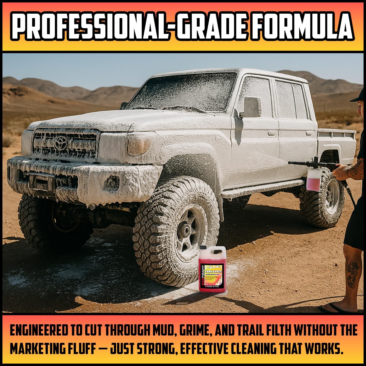 Foam Boost Off-Road & ATV Wash Soap – Heavy Duty pH-Balanced Car Wash for Tru…