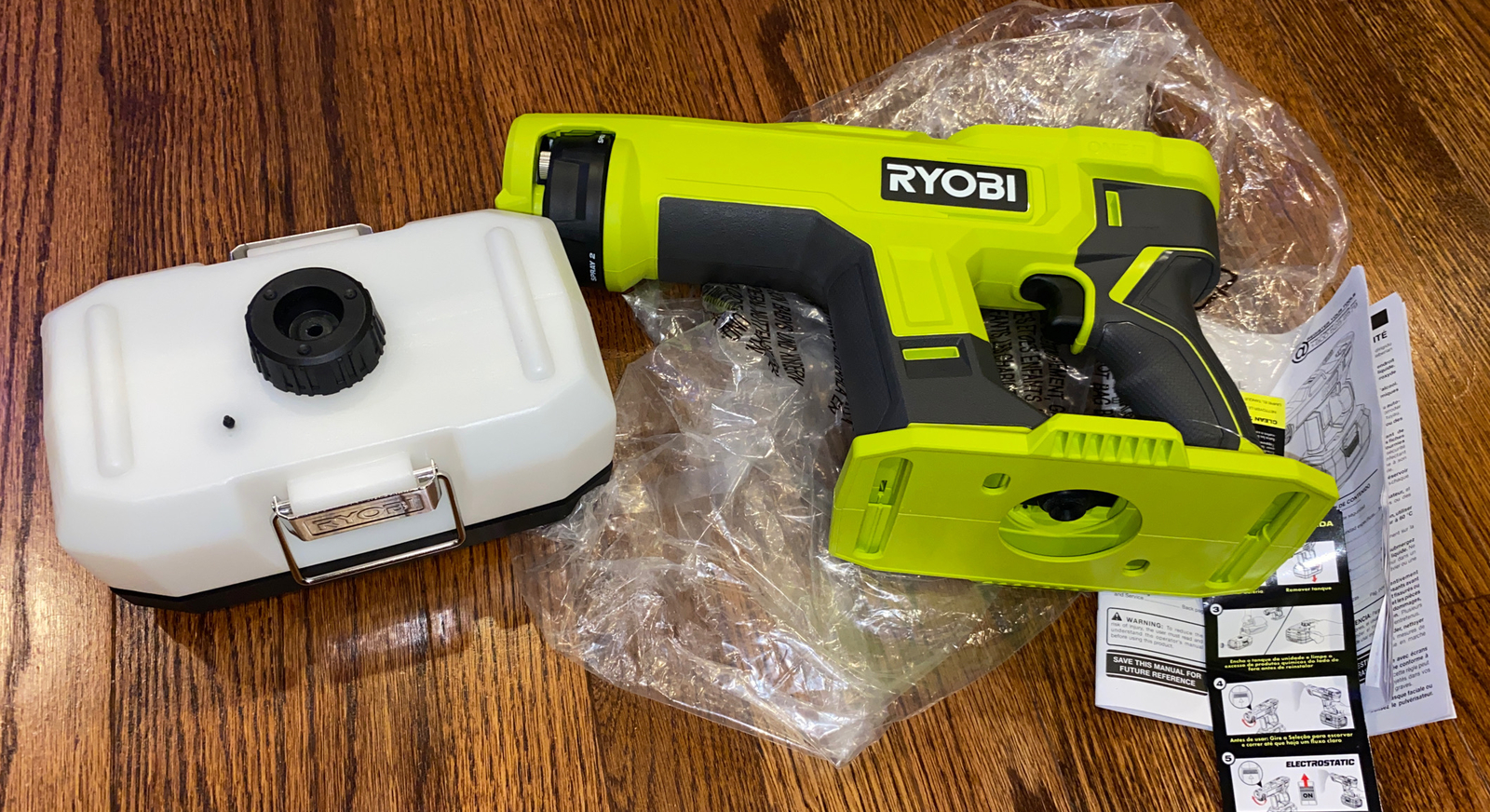 NEW RYOBI 18V ONE+ Cordless Handheld Electrostatic Sprayer PSP02 Tool Only NEW