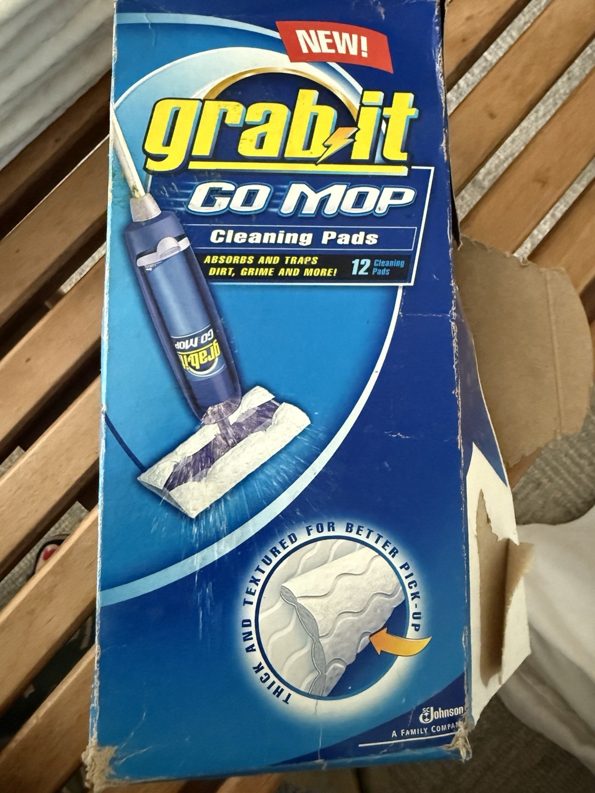 Discontinued Grab It Go Mop Mopping System Cleaning Refill Pads Box of 10 New