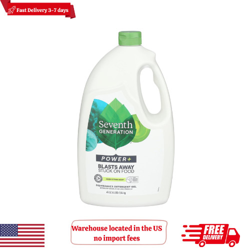 Seventh Generation Ultra Power Plus Auto Dish Gel, Fresh Citrus Scent, 65 Ounce