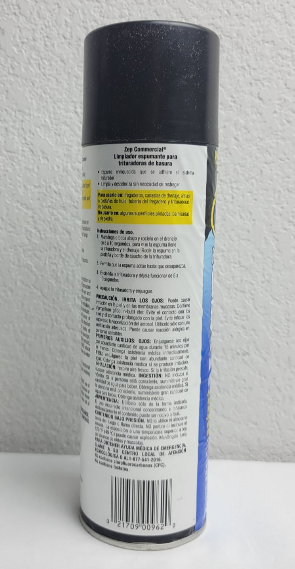 ZEP Foaming Garbage Disposal Cleaner Aerosol Spray – 22 oz.