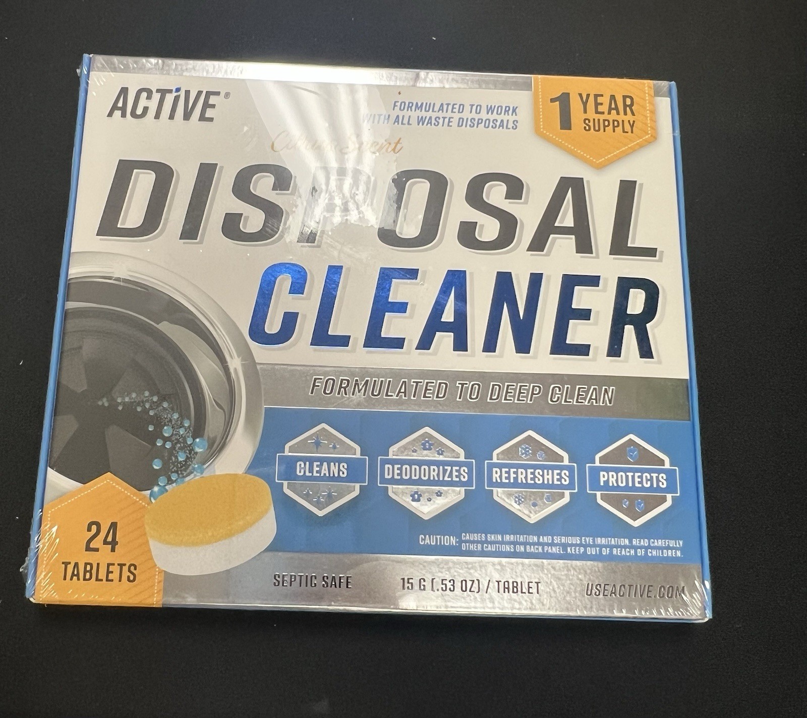 Garbage Disposal Cleaner Deodorizer Tablets 24Pack Fresh Citrus Foaming Scrub/g