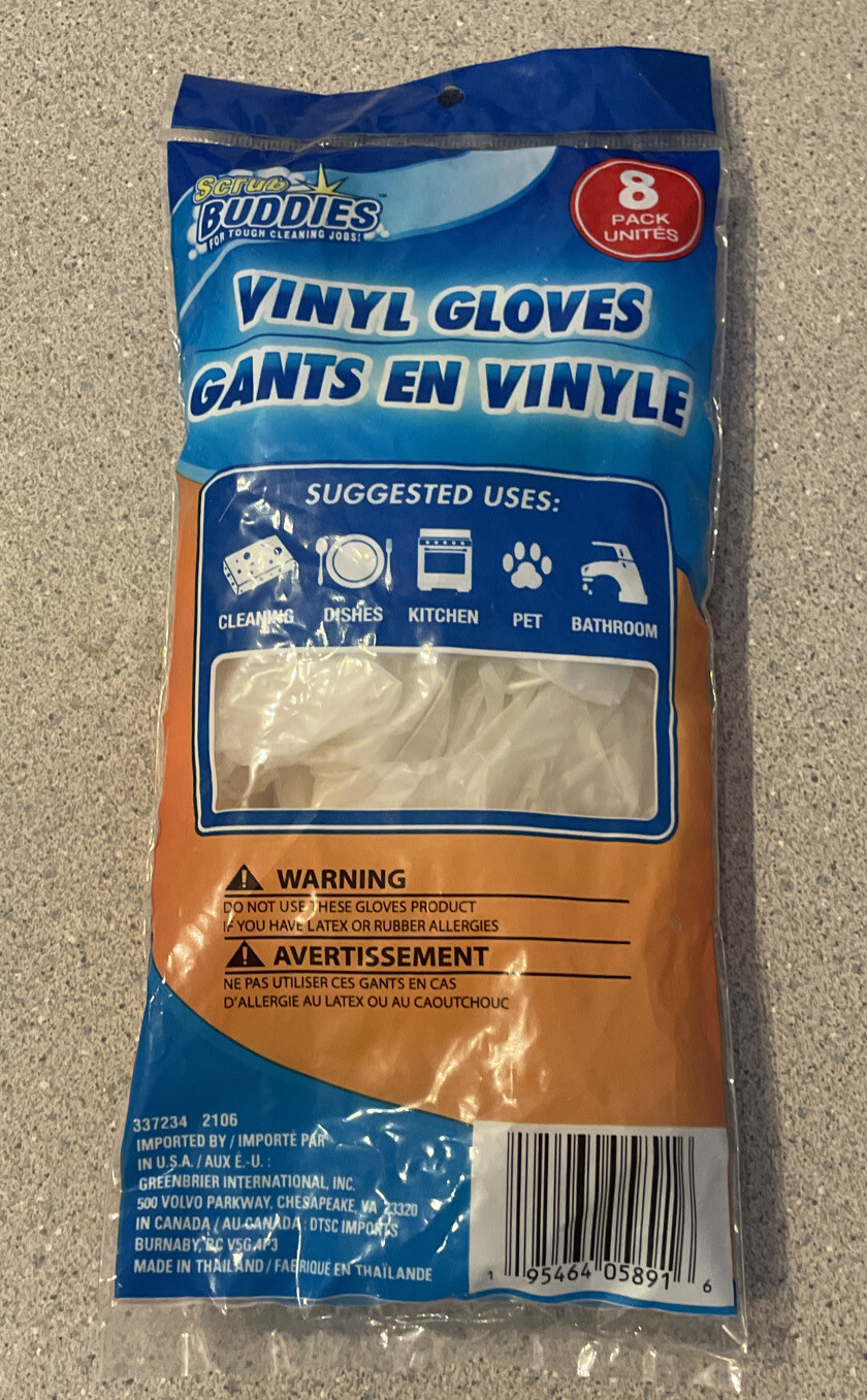 8 Scrub Buddies Latex Gloves One Size Fits Most – Multipurpose