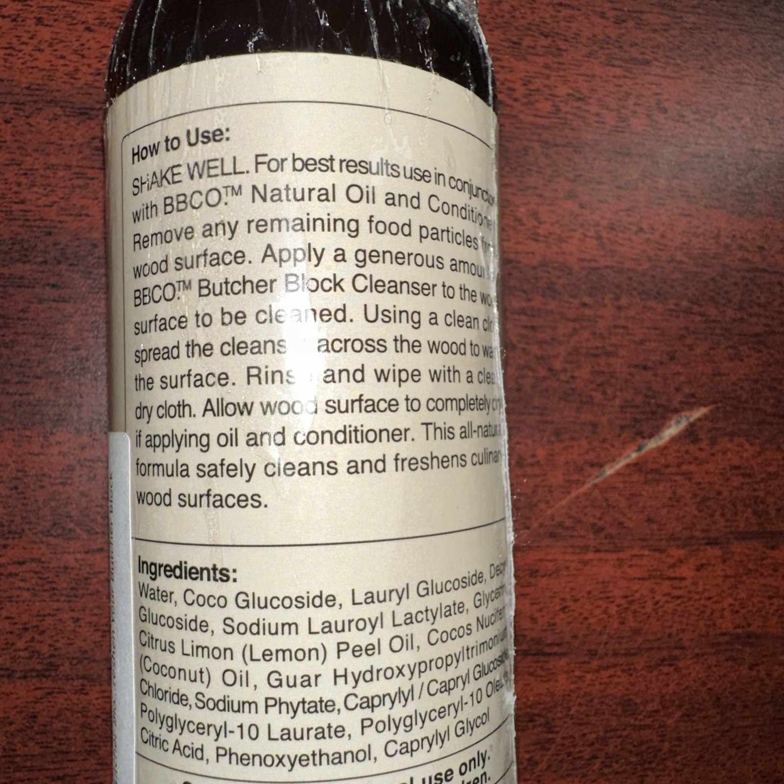 BBCO Butcher Block Company Cleanser 12fl Oz Bottle NATURAL Cleanser