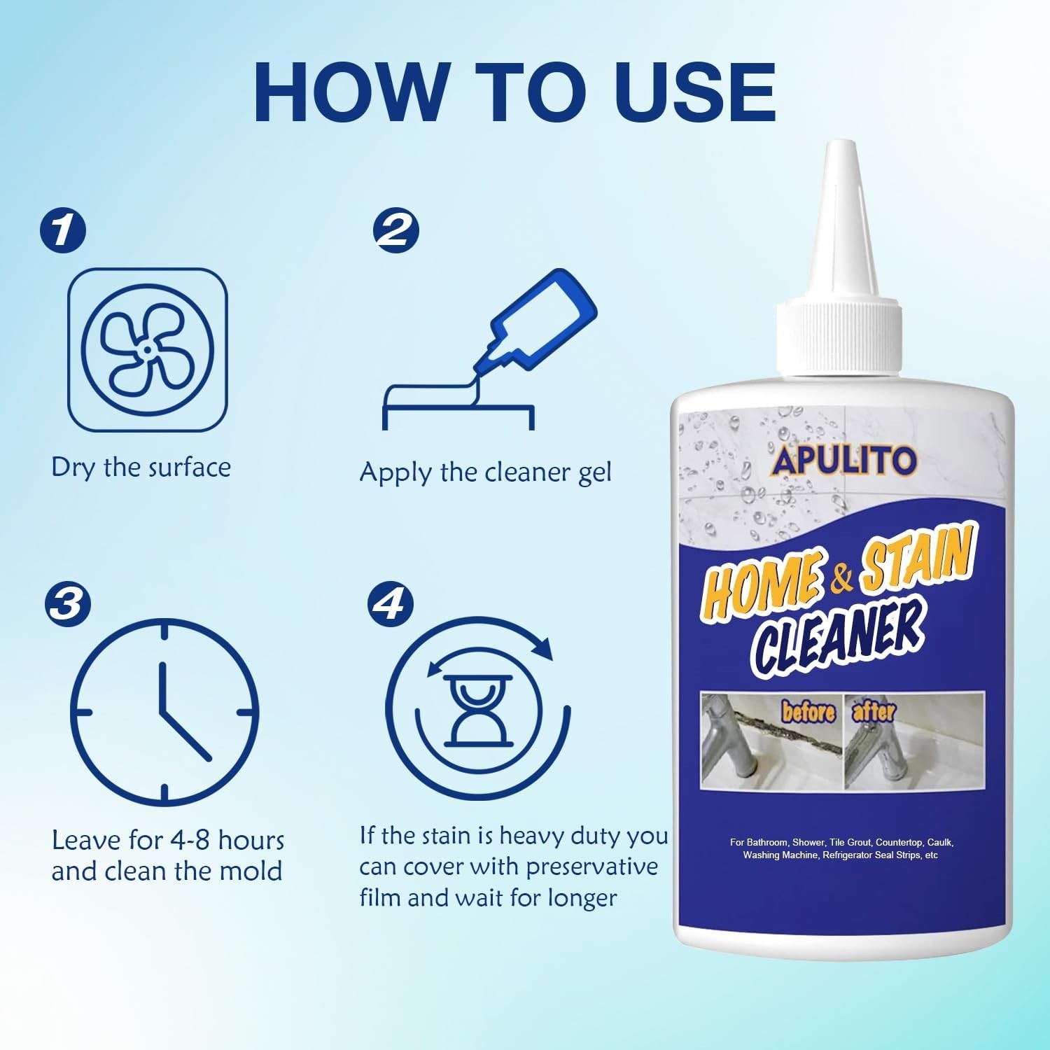 Effortless Multi-Surface Cleaning Gel – Safe for Sinks, Tiles & More – 10 Fl Oz